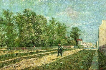 Vincent Van Gogh œuvres - Homme avec Spade dans une banlieue de Paris Vincent van Gogh